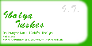 ibolya tuskes business card